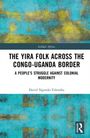 "The Yira Folk Across the Congo-Uganda Border" von David Ngendo-Tshimba, abstrakter Hintergrund in Blau und Gelb.