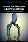 Titel: "Trauma and Attachment in the Perinatal Period". Abstrakte Figur mit Vögeln, ein dunkler, geschwungener Körper.