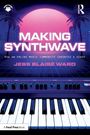 „MAKING SYNTHWAVE“, „HOW AN ONLINE MUSIC COMMUNITY INVENTED A GENRE“. Retro-Synthesizer, violett-pinkfarbene Neon-Stadt.