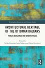 Titel: Architectural Heritage of the Ottoman Balkans. Abstrakte Malerei in Türkis und Gelb.