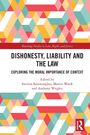 "Dishonesty, Liability and the Law" Buchcover mit buntem geometrischem Muster und dem Routledge-Logo.