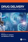 "DRUG DELIVERY From Fundamentals to the Future" oben. Technologische Grafiken und eine DNA-Helix im Hintergrund.