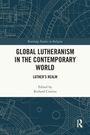 GLOBAL LUTHERANISM IN THE CONTEMPORARY WORLD, LUTHER’S REALM, Edited by Richard Cimino. Blau-weißes Design mit Linien.