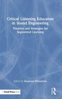 Buchtitel: "Critical Listening Education in Sound Engineering." Herausgeber: Stephane Elmosnino. Abstrakte blaue Illustration.