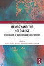 "Memory and the Holocaust: Descendants of Survivors and Family History." Oben abstrakte bunte Muster, unten Routledge-Logo.