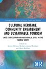 "Text: Cultural Heritage, Community Engagement and Sustainable Tourism. Autoren: Steven Mithen, Mubariz Ahmed Rabbani, Maria Rabbani. Hintergrund: Abstrakte Kunst in Blau- und Orangetönen."