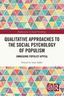 "QUALITATIVE APPROACHES TO THE SOCIAL PSYCHOLOGY OF POPULISM," bunte Dreiecke, Routledge-Logo rechts unten.