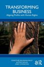 TRANSFORMING BUSINESS: Aligning Profits with Human Rights. Eine Hand berührt einen Baumstamm.