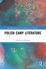 „Polish Camp Literature“, Autor: Arkadiusz Morawiec, abstraktes, buntes Muster mit Blau und Orange, Logo rechts unten.