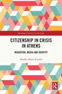 „Citizenship in Crisis in Athens: Migration, Media and Identity.“ 
Buntes geometrisches Muster aus Dreiecken.