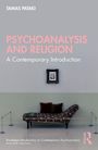 Text: "Psychoanalysis and Religion: A Contemporary Introduction." Bild: Ein Sofa vor einer blauen Wand mit kleinem Bild darüber.