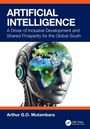 Titel: ARTIFICIAL INTELLIGENCE. Untertitel: A Driver of Inclusive Development. Gesicht eines Roboters mit Weltkarte.
