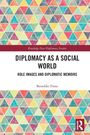"DIPLOMACY AS A SOCIAL WORLD" mit bunten geometrischen Mustern. Text: Benedikt Franz.
