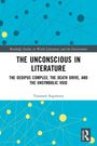 „THE UNCONSCIOUS IN LITERATURE“ von Yasunori Sugimura, abstrakte blaue und gelbe Netzgrafik mit Routledge-Logo.