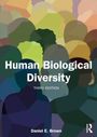 "Human Biological Diversity. Third Edition. Daniel E. Brown." Silhouetten bunter Köpfe überlappen sich.