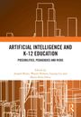 Titel: "ARTIFICIAL INTELLIGENCE AND K-12 EDUCATION". Moderne, stilisierte Gebäudekonturen in orange und weiß.