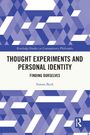 "Thought Experiments and Personal Identity: Finding Ourselves" von Simon Beck, mit einem Muster aus blauen Dreiecken.