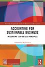 Titel: ACCOUNTING FOR SUSTAINABLE BUSINESS. Bunte geometrische Formen als Hintergrund.