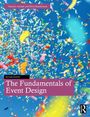 Titel: The Fundamentals of Event Design. Oben: Autoren, unten links: Second Edition. Bunte Konfetti vor blauem Hintergrund.