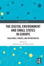 "The Digital Environment and Small States in Europe", blaues Muster mit gelben Punkten und Linien, Logo unten rechts.