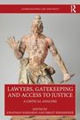 Oben: "GLOBALIZATION: LAW AND POLITY". Großes rotes Feld: "LAWYERS, GATEKEEPING AND ACCESS TO JUSTICE". Statue eines stehenden Mannes.