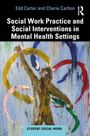 "Social Work Practice and Social Interventions in Mental Health Settings" von Edd Carter und Cherie Carlton. Kunstwerk mit bunten Kreisen.