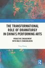 "The Transformational Role of Dramaturgy in China's Performing Arts" von Ting Zhang vor buntem, abstraktem Hintergrund.