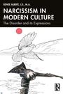 Text: "Renee Albert, J.D., M.A. Narcissism in Modern Culture: The Disorder and its Expressions." Illustration: Ein Vogel spiegelt sich im Wasser.