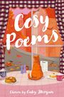 "Chosen by Gaby Morgan. Cosy Poems." Illustration von bunten Herbstblättern auf violettem Hintergrund.