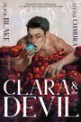 Text in Weiß auf Rot: "COVER TO BE REVEALED", "Olivie Blake, Little Chmura", "Clara & the Devil", "COLLECTION TWO". Unten links ein Logo.