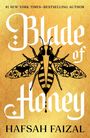 HAFSAH FAIZEL, Blade of Honey, COVER TO BE REVEALED, rosa Hintergrund. Unten ein kleines First Ink Logo.