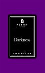 „Poetry Poison: Darkness, Chosen by Deborah Alma“ auf schwarzem Rechteck, lila Hintergrund.