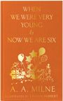 "When We Were Very Young & Now We Are Six. A.A. Milne. Illustrated by Lauren Hubbert." Illustration von feiernden Tieren.