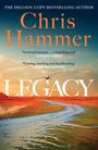 "Chris Hammer, LEGACY. Rezensionen von Sunday Times und Literary Review. Ein Fluss in einer Wüstenlandschaft mit kleinem Flugzeug."