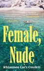 Text: „Female, Nude“ von Rhiannon Lucy Cosslett. Frau schwimmt im klaren Wasser, felsiger Strand im Hintergrund.