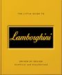 „The Little Guide to Lamborghini“ steht in schwarzer Schrift auf einem gelben Hintergrund. Einfache, elegante Gestaltung.