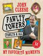 "John Cleese, Fawlty Towers, Fawlts & All, My Favourite Moments." Verschiedene gerahmte Porträts von Figuren und ein Gebäude.