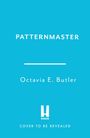 PATTERNMASTER. Octavia E. Butler. HEADLINE Logo. Einfache blaue Hintergrundfarbe, minimalistische Gestaltung.