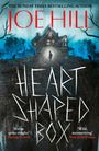 "Buchcover: Heart-Shaped Box von Joe Hill, Logo von Headline, Text: 'Cover to be revealed'. Hintergrund: Blau."