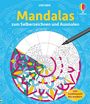 **Mandalas zum Selberzeichnen und Ausmalen**. Eine farbenfrohe Illustration eines zum Teil ausgemalten Mandalas.