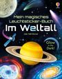 "Mein magisches Leuchtsticker-Buch Im Weltall, über 150 Sticker, Glow in the Dark." Planeten, Satelliten und Kometen.