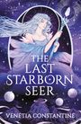 "The Last Starborn Seer" und "Venetia Constantine" stehen vor einer mystischen Frau in einem himmlischen Gewand.