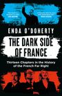 "ENDA O'DOHERTY: THE DARK SIDE OF FRANCE. Thirteen Chapters in the History of the French Far Right." Blaue und rote Flächen mit Personen.