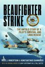 „BEAUFIGHTER STRIKE“ – Eine Geschichte von Überleben und Rettung. Zwei Flugzeuge, Luftangriffsszene, LRDG-Logo.