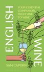 „Your Essential Companion, From Vine to Wine.“ Illustration: Hand schenkt Wein in ein Glas, Weinberge im Hintergrund.