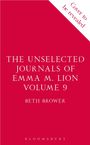 „Cover to be revealed“, Titel: „The Unselected Journals of Emma M. Lion, Volume 9“ von Beth Brower, Bloomsbury. Roter Hintergrund.