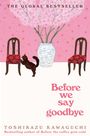 „Before we say goodbye.“ Illustration mit zwei Stühlen, einem Blumenstrauß in einer Vase und einer Katze.