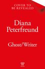 Text: "COVER TO BE REVEALED. Diana Peterfreund. Ghost/Writer." 
Rotes Hintergrundbild mit minimalistischem Design.