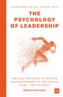 "HARRIMAN HOUSE ESSENTIALS", "THE PSYCHOLOGY OF LEADERSHIP", "SÉBASTIEN PAGE". Eine Illustration eines Laufenden aus Punkten.