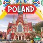 Text: "Life and Traditions in Poland" und "Arthur Yazdani". Vordergrund: Majestätische gotische Kirche, bunte Verzierungen.